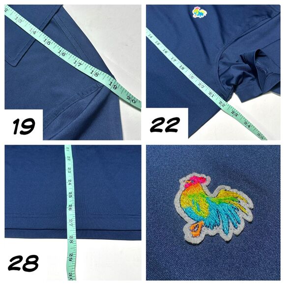 Chubbies The Bluebird Day Performance Tennis Polo in Navy Men's Size Large - Picture 6 of 7